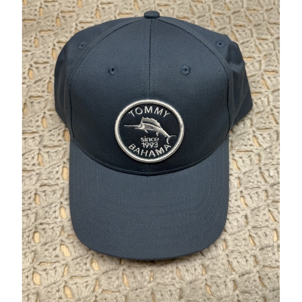 Tommy Bahama Hat Cap Mens One Size Adjustable‎ Strapback Navy Blue Embroidery